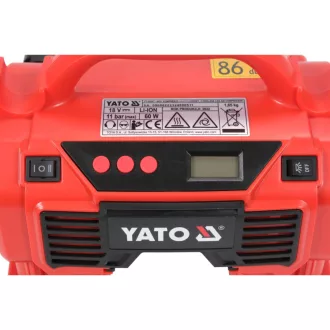   Compresor baterie YATO 11 bar 18 V (1 x baterie 3,0 Ah + încărcător) + brichetă 12 V