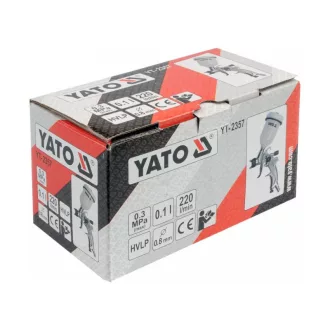 Pistol de pulverizare YATO Top rezervor 100 ml HVLP