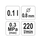 Pistol de pulverizare YATO Top rezervor 100 ml HVLP