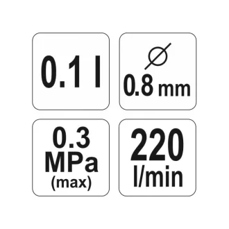 Pistol de pulverizare YATO Top rezervor 100 ml HVLP