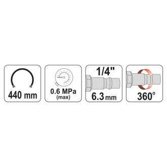 Pistol de umflat anvelope YATO cu manometru 1/4"