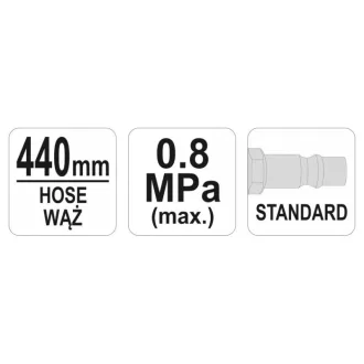 Pistol de umflat anvelope YATO cu manometru 1/4"