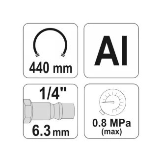Pistol de umflat anvelope YATO cu manometru 1/4"