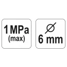 Cap pompa YATO 6 mm (pentru supapa roata)
