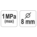 Cap pompa YATO 8 mm (pentru supapa roata)