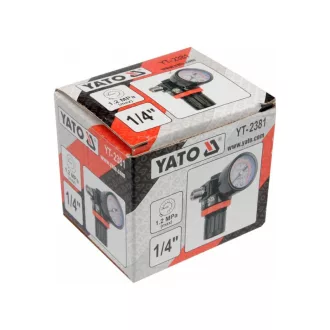   YATO Supapă pneumatică de reducere a presiunii cu manometru 1/4"