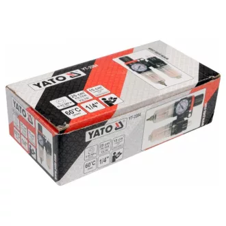   Filtru de aer pneumatic YATO cu regulator de presiune si rezervor de grasime 1/4" 25 cmc