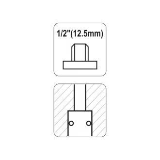 Conector rapid pneumatic YATO filet 1/2".