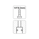 Conector rapid pneumatic YATO cu capăt de furtun de 1/4".