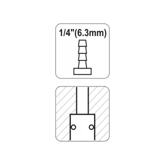   Conector rapid pneumatic YATO cu capăt de furtun de 1/4".