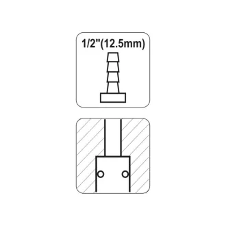 Conector rapid YATO cu capăt de furtun de 1/2".