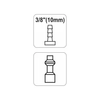 Capăt furtun YATO Conector de țeavă de 3/8".