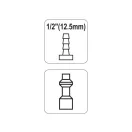 Capăt furtun pneumatic YATO Conector de țeavă de 1/2 inch