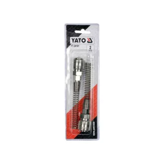   Manșon de conectare rapidă a furtunului pneumatic YATO cu capăt de tub de 1/4" 6 x 10 mm