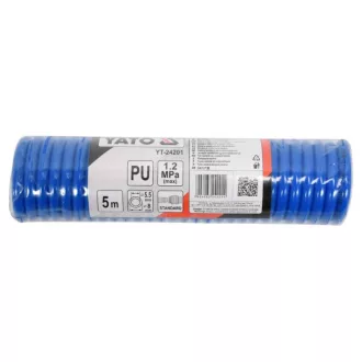   Furtun pneumatic YATO (spiral) cu conector rapid 5,5 x 8 mm x 5 m