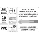 YATO Tambur automat pentru furtun pneumatic 8 mm x 10 m