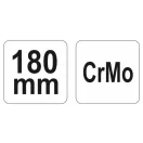 YATO Cleşte tip papagal curbat 180 mm CrMo
