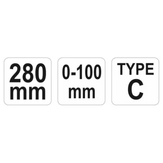 YATO Clește cu închidere de tip C 280 mm