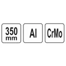 YATO Clește pentru țevi cu o mână 2" 350 mm alu