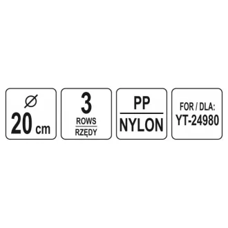 YATO Perie 200 mm YT-24980 pentru curățător de țevi