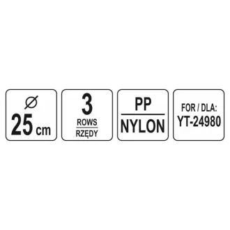 YATO Perie 250 mm YT-24980 pentru curățător de țevi