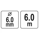 Spirala de curățare a țevilor YATO poate fi conectată la o mașină de găurit de 6 m