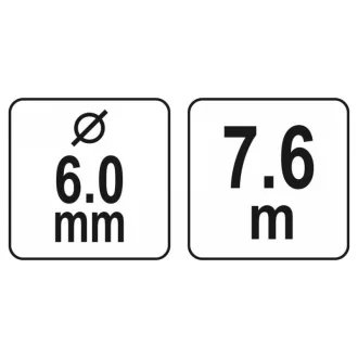   Spirala de curățare a țevilor YATO poate fi conectată la o mașină de găurit de 7,6 m