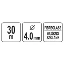 YATO Bandă de intrare cablu 30 m fibră de sticlă