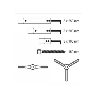   Set de extractoare de rulmenți YATO din 12 piese pentru locuri greu accesibile