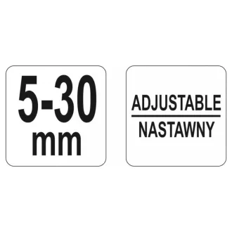 Racleta YATO Baterie si brat stergator cu 2 gheare 5-30 mm