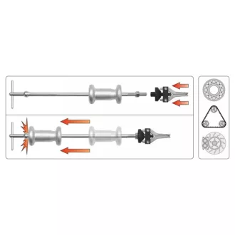 YATO Set de extractoare pentru rulmenți glisante 5 piese