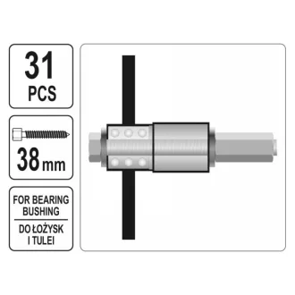 YATO Kit de montare rulment roata 32 piese