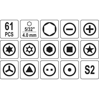   Set de instrumente de asamblare a telefonului mobil YATO 61 de piese
