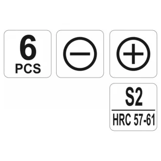 Set de șurubelnițe de precizie YATO 6 piese S2