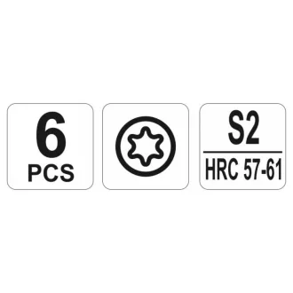Set de șurubelnițe de precizie YATO 6 piese T5-T10 S2