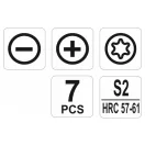 Set de șurubelnițe de precizie YATO 7 piese S2
