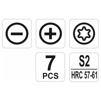 Set de șurubelnițe de precizie YATO 7 piese S2