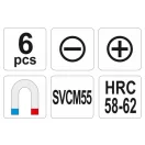 Set de șurubelnițe YATO 6 piese SVCM55