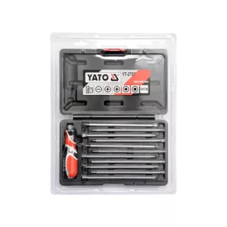Set de șurubelnițe YATO cu tijă dublu, 12 piese