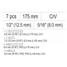 Set de chei manuale cu impact YATO din 7 piese
