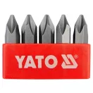 YATO Set capete de bit 5 bucăți PH2 36 mm (pentru YT-2800, YT-2801) CrV