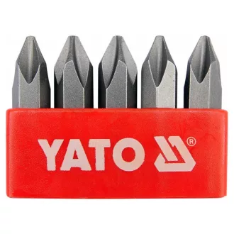   YATO Set capete de bit 5 bucăți PH2 36 mm (pentru YT-2800, YT-2801) CrV