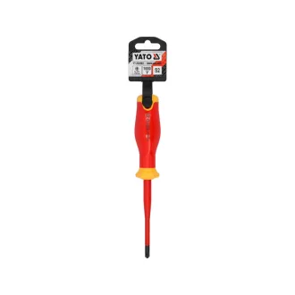   YATO Șurubelniță plată/PZ2 x 100 mm, izolație până la 1000 V, design subțire