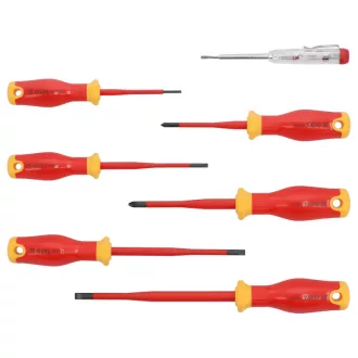   YATO Set de șurubelnițe 7 piese, izolație până la 1000 V, design subțire