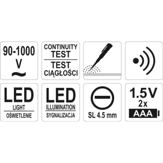   YATO Phase finder măsurare fără contact izolată până la 90-1000 V