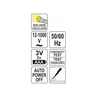 YATO Phase finder măsurare fără contact 12-1000 V izolat