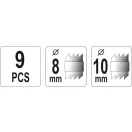YATO Set de burghie pentru sudură punctuală 9 piese