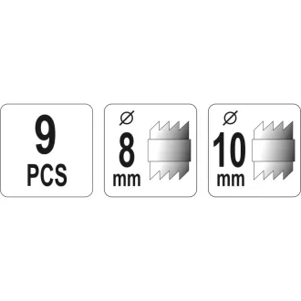 YATO Set de burghie pentru sudură punctuală 9 piese