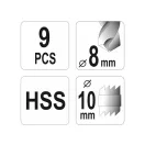 YATO Set de burghie pentru sudură punctiformă 9 piese