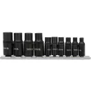 YATO Set de adaptoare pentru chei tubulare filetate cu 10 piese 1/4", 3/8"